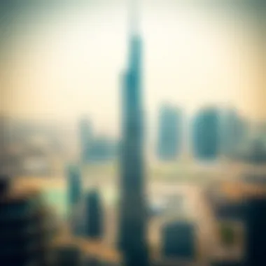 Safa Tower 2 and the Dubai Skyline Aerial view of the Dubai skyline with Safa Tower 2 in focus