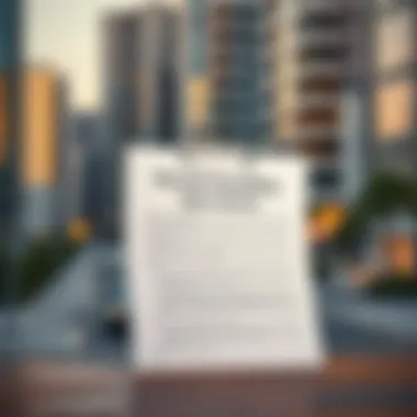 Understanding Rental Agreements in Dubai Document with legal terms related to rental agreements