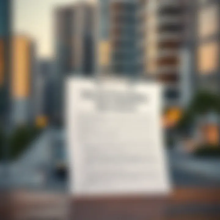 Understanding Rental Agreements in Dubai Document with legal terms related to rental agreements