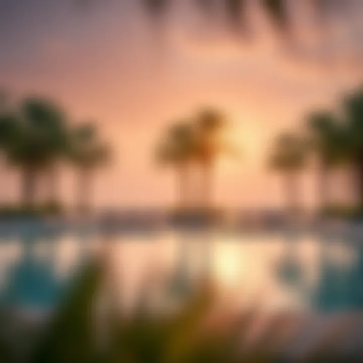 Breathtaking Poolside Experience at Sofitel The Palm Stunning pool area at Sofitel The Palm Apartments surrounded by palm trees