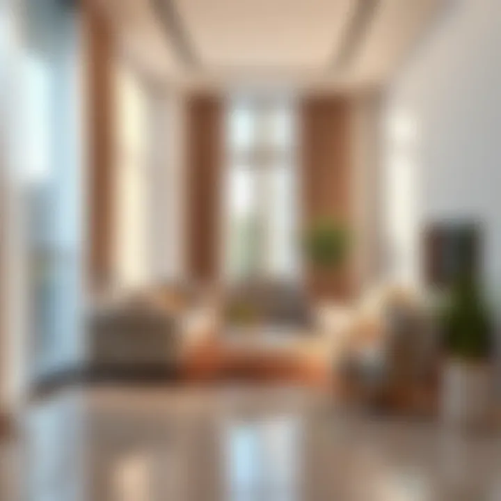 Bright and Inviting Studio Ambiance Cozy studio room with natural light and contemporary design