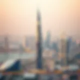 Stunning view of Tamouh Tower against the Abu Dhabi skyline