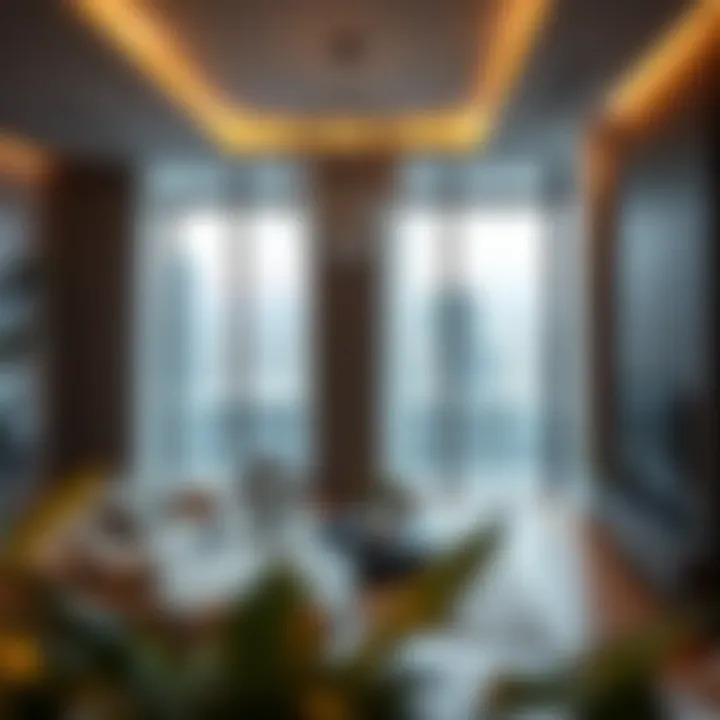 Modern Interiors of Tamouh Tower Interior design showcasing modern living spaces in Tamouh Tower