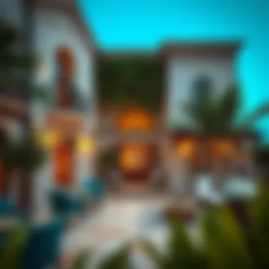 Elegantly designed outdoor space of a boutique property