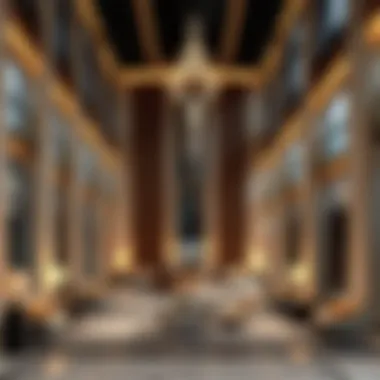 Elegant Lobby Design of The Court Residence Jumeirah 1 Luxurious lobby interior of The Court Residence Jumeirah 1