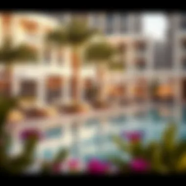 Relaxing Pool Area at The Court Residence Jumeirah 1 Amenities at The Court Residence Jumeirah 1 pool area