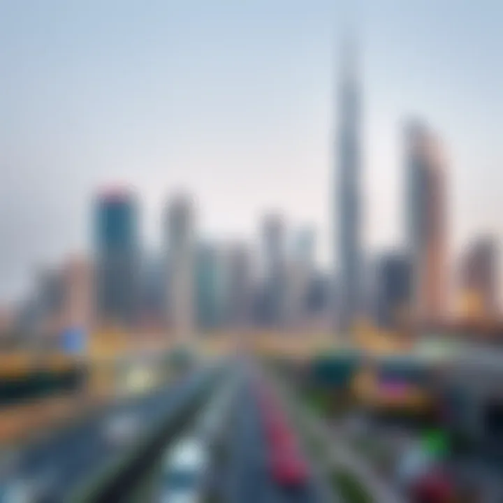 Dubai Skyline - A Marvel of Modern Architecture Stunning skyline of Dubai showcasing modern architecture