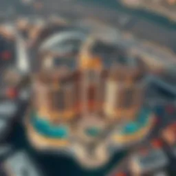 Aerial view of The Haven Majan showcasing its architectural grandeur