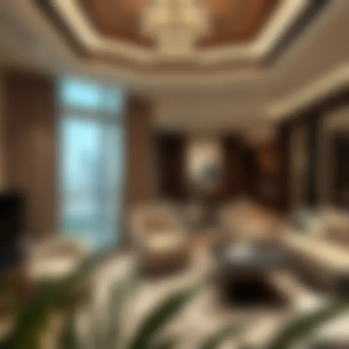 Interior design of a luxury unit in The Haven Majan emphasizing modern aesthetics