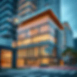 Architectural overview of The Offices at One Central showcasing modern design