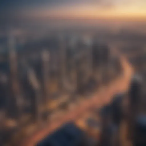 Aerial view of Dubai's skyline showcasing iconic real estate developments