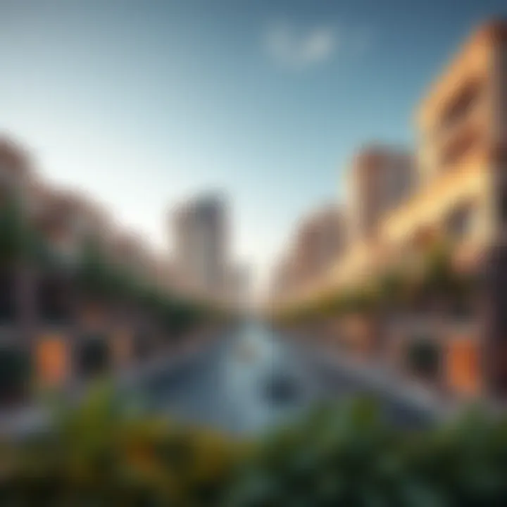 Architectural Marvels of Tilal Al Ghaf Stunning architectural design of Tilal Al Ghaf showcasing modern residential buildings