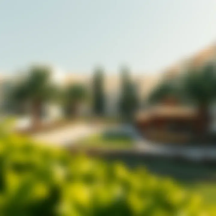 Embracing Nature in Tilal Al Ghaf Serene park space in Tilal Al Ghaf with lush greenery and recreational facilities