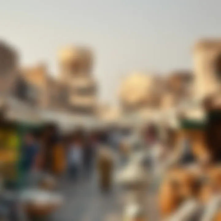 The vibrant souks showcasing traditional Emirati crafts