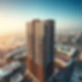 Aerial Perspective of Tower 108 Aerial view of Tower 108 in Jumeirah Village Circle