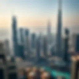 Aerial view of Dubai's skyline showcasing modern skyscrapers