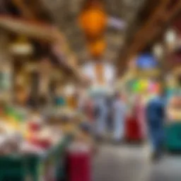 A vibrant market scene during Ramadan in the UAE