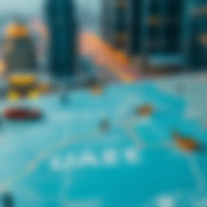 Navigating the United Arab Emirates A map highlighting key locations in the UAE