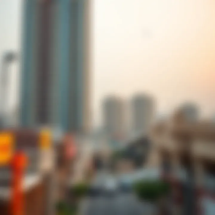 Vibrant Neighborhood Around Al Nahda Tower Block B Surrounding neighborhood highlighting the vibrant community near Al Nahda Tower Block B