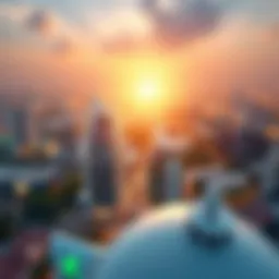 Aerial view of Azizi Plaza showcasing its architectural brilliance