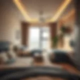 A modern shared living space showcasing comfortable bedding and amenities.