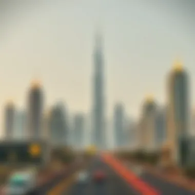 Dubai's Financial Landscape Dubai skyline with financial buildings