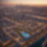 Aerial view of Dubai skyline showcasing luxury properties