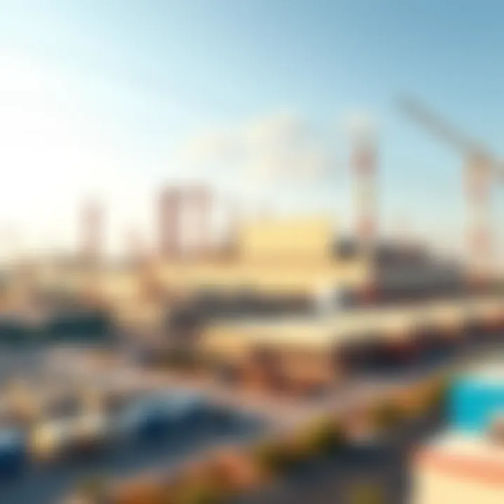 Industrial Sector of Dubai Investment Park Industrial facilities representing the economic activity in Dubai Investment Park