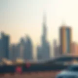 Dubai Real Estate Skyline Modern skyline of Dubai showcasing real estate developments