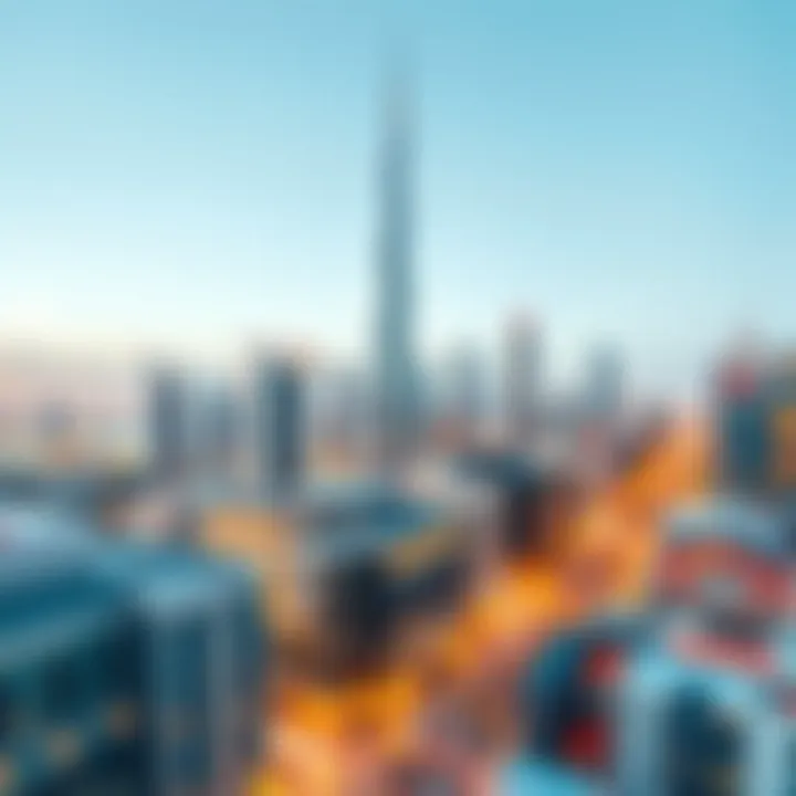 Aerial view of Dubai skyline showcasing modern architecture