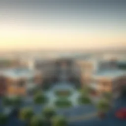 Aerial view of a Dubai school showcasing its modern architecture