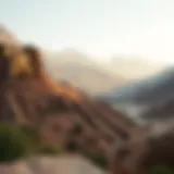 Stunning view of Hatta Valley with mountains in the background