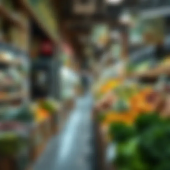 Grocery store in Abu Dhabi displaying local produce