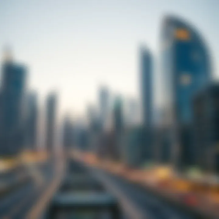 The Modern Skyline of Dubai Dubai skyline showcasing modern architecture