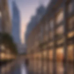 Stunning architectural design of the Boulevard at Dubai Mall