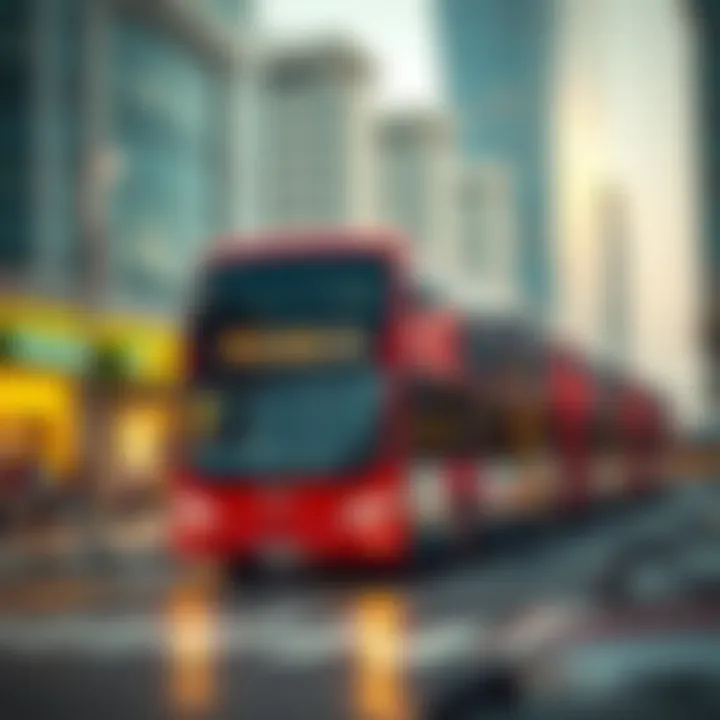 A detailed map of bus routes in Dubai South