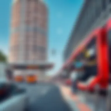 A well-organized bus station in Dubai South