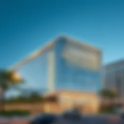 Facade of the Facilitation Office in Ajman showcasing modern architecture