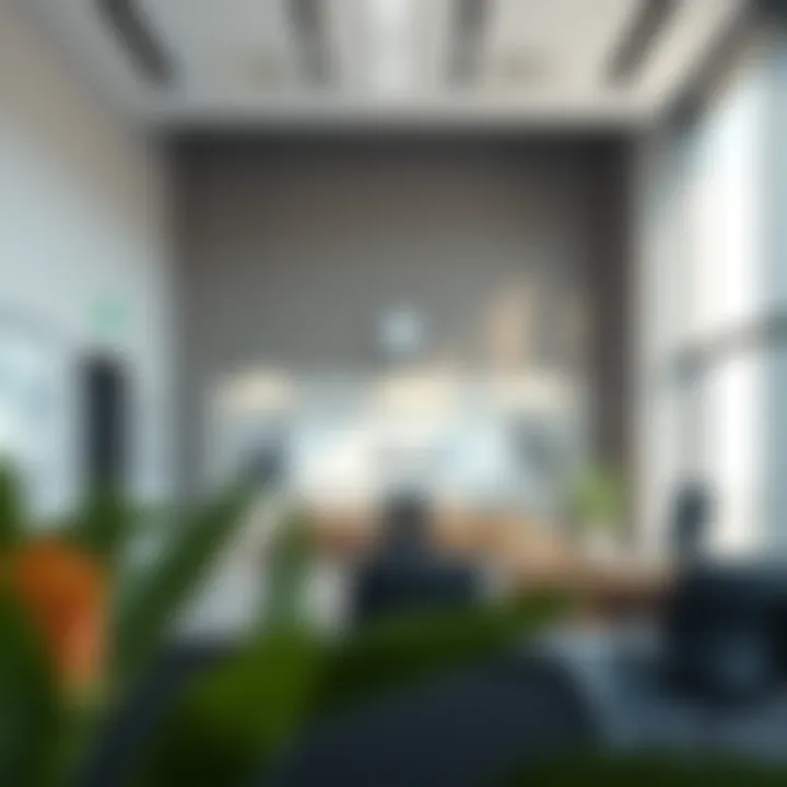 Interior view of the Facilitation Office highlighting efficient service areas