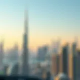 A skyline view of Dubai showcasing futuristic architecture