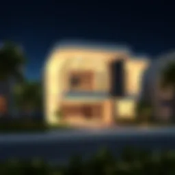 Exterior view of the Pearl House showcasing modern architecture