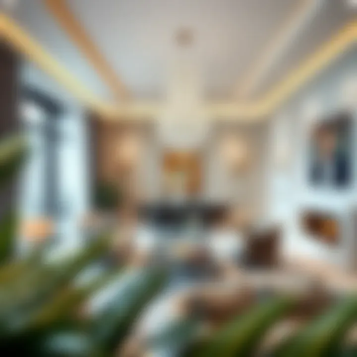 Elegant Interior of the Pearl House Luxurious interior space highlighting elegant furnishings