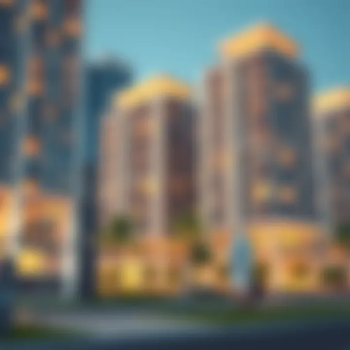 Real Estate Transactions in the UAE Real estate transactions illustration with buyers and sellers