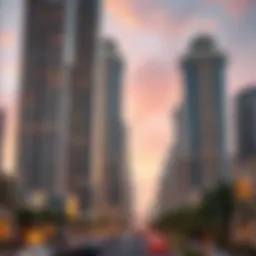 Luxurious high-rise buildings in Dubai showcasing UHNWI investments
