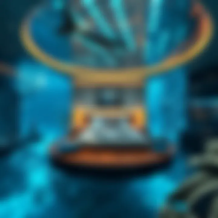 Underwater Luxury Living Defined Interior of a luxurious underwater suite with aquatic surroundings