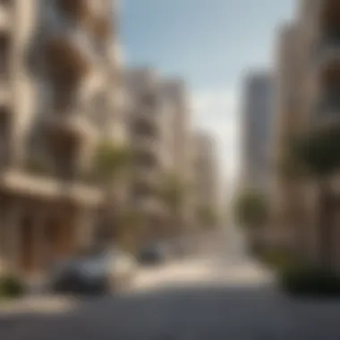 Modern residential buildings in the heart of Uptown Al Zahia