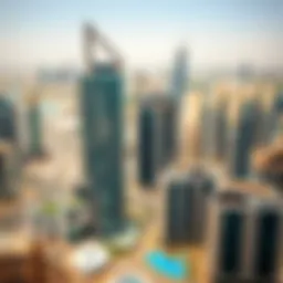 Aerial view of Dubai's skyline showcasing modern architecture