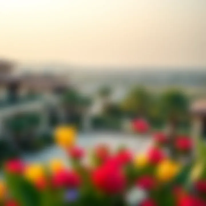 Panoramic view of Sobha Hartland showcasing its vibrant surroundings