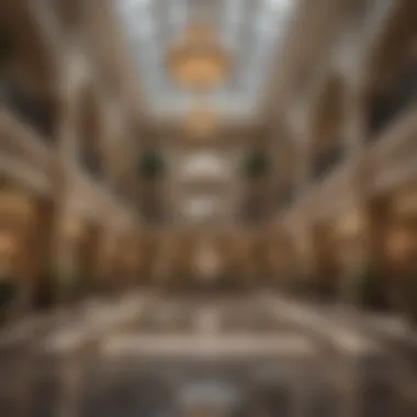 Luxurious Interior of Wafi Mall The luxurious interior of Wafi Mall filled with high-end retail stores and chic decor.