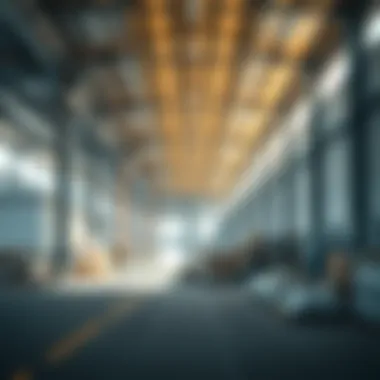 Interior of a modern warehouse space